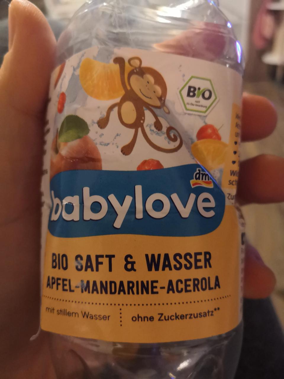 Fotografie - Bio saft & wasser apfel mandarine acerola Babylove