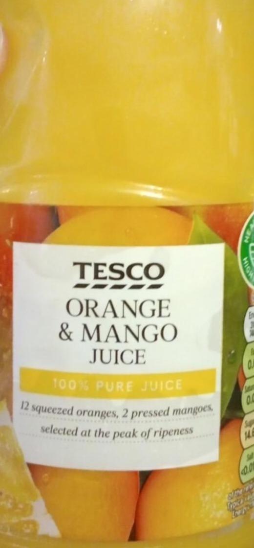 Fotografie - Orange & mango juice 100% pure juice Tesco