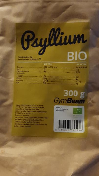 Fotografie - Psyllium Bio GymBeam