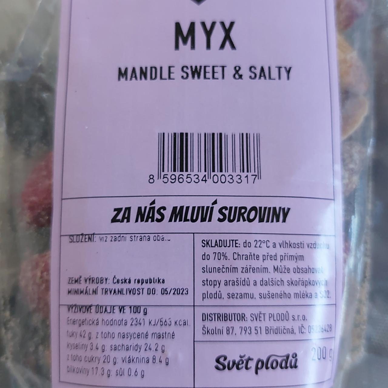 Fotografie - Myx Mandle sweet & salty Svět plodů