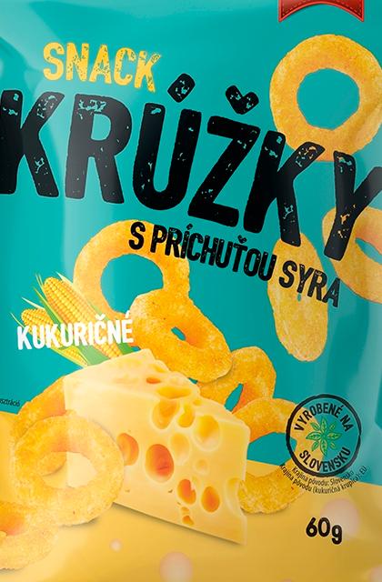 Fotografie - snack krúžky s príchuťou syra CBA