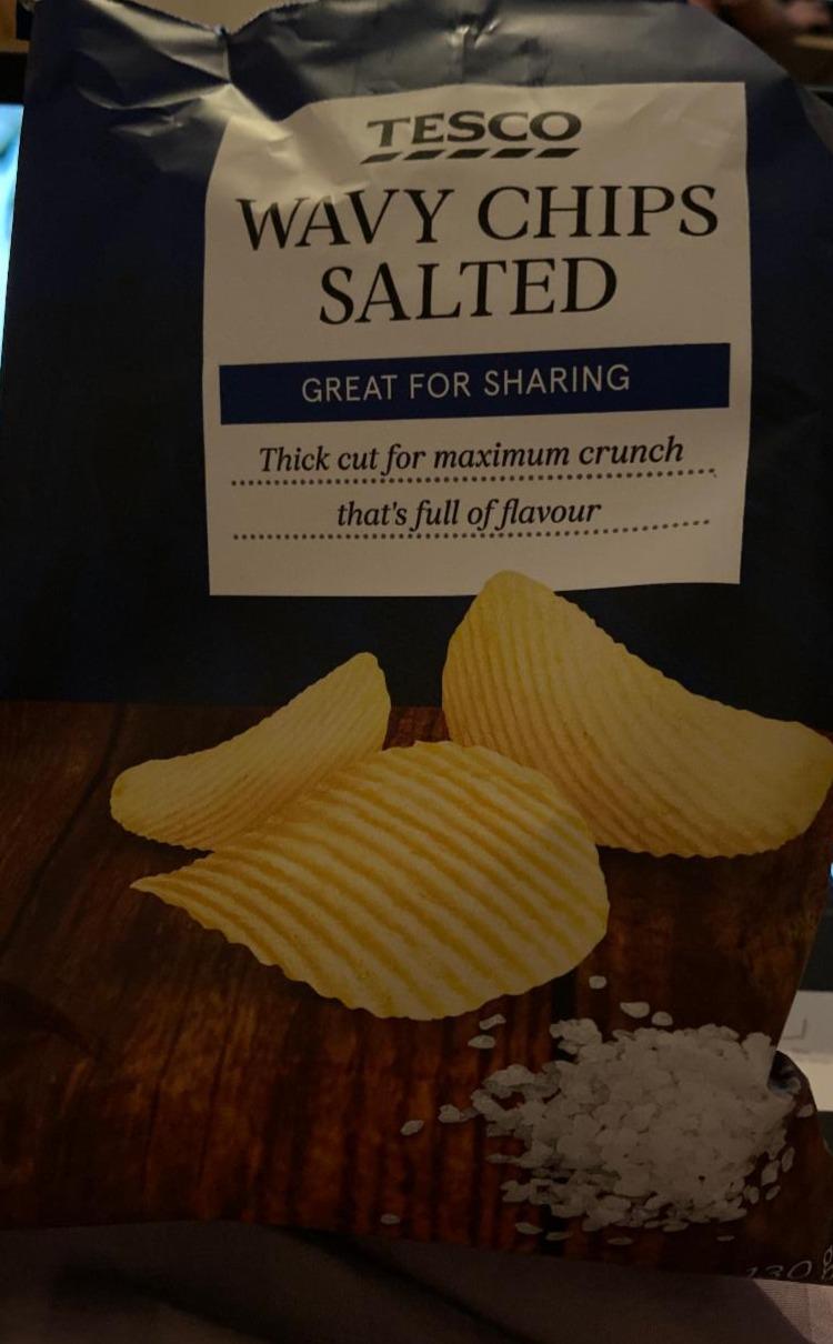 Fotografie - Wavy chips salted Tesco