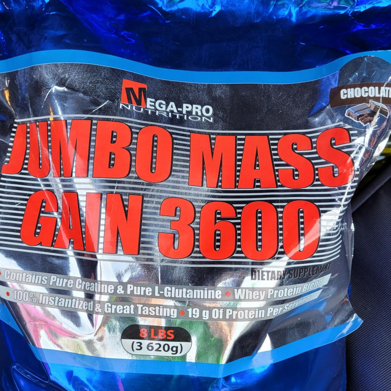 Fotografie - Jumbo Mass Gain 3600 Chocolate Mega-Pro Nutrition