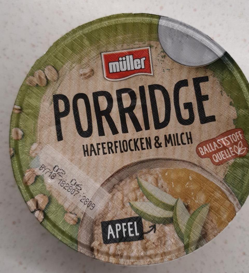 Fotografie - Porridge Haferflocken & milch Apfel Müller