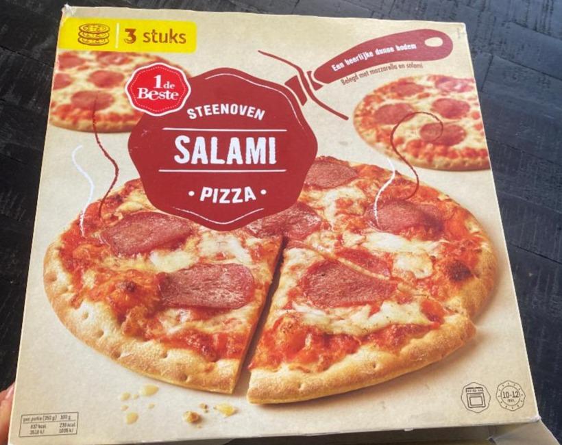 Fotografie - Steenoven salami pizza