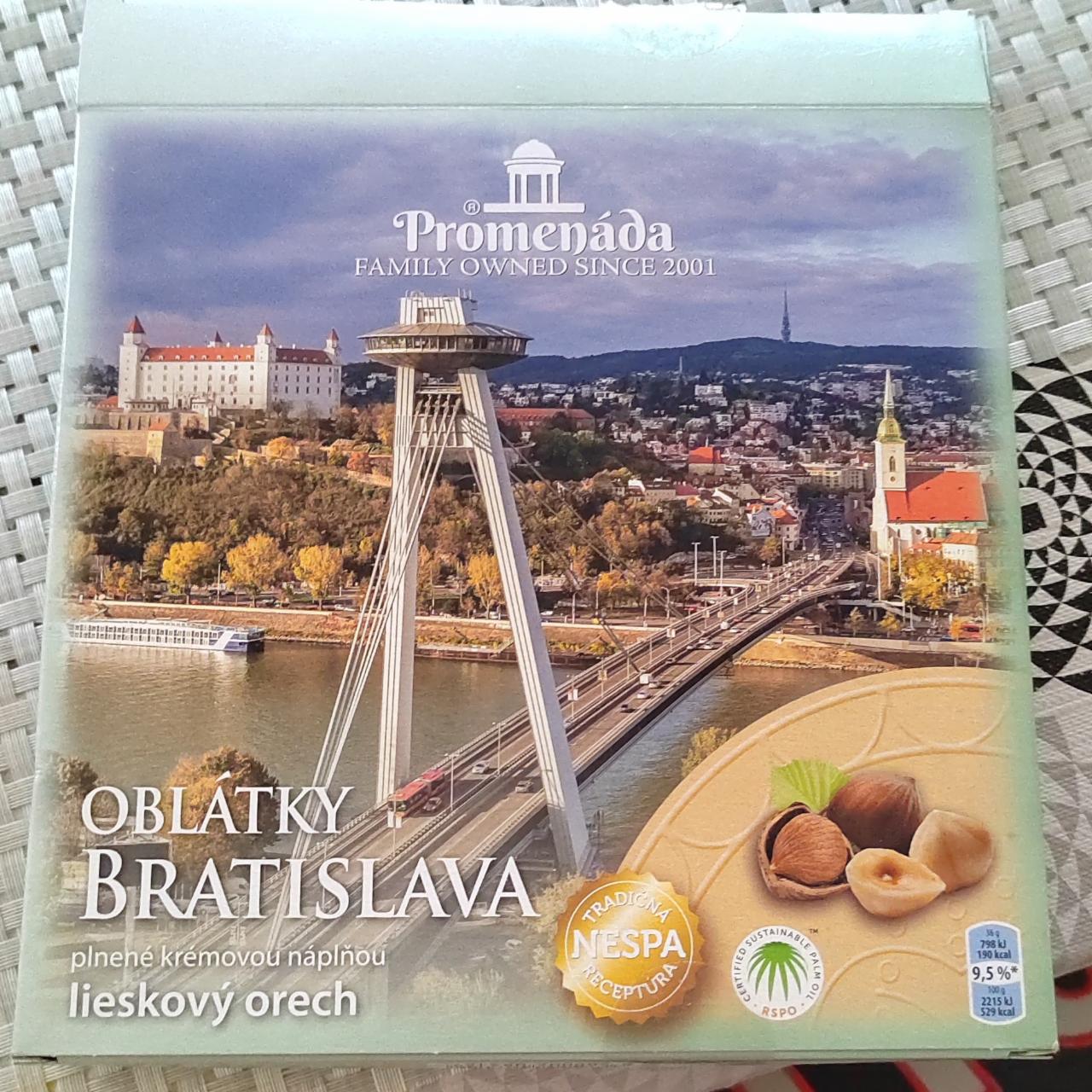 Fotografie - Oblátky Bratislava lieskový orech Promenáda