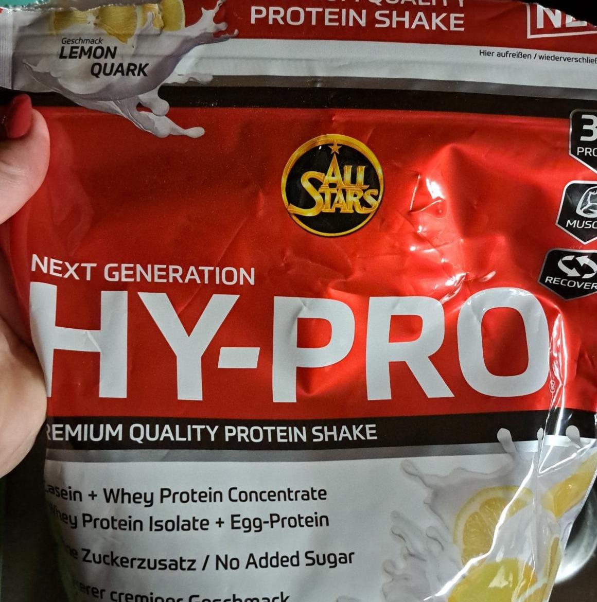 Fotografie - Hy-Pro Premium Quality Protein Shake Lemon Quark All Stars