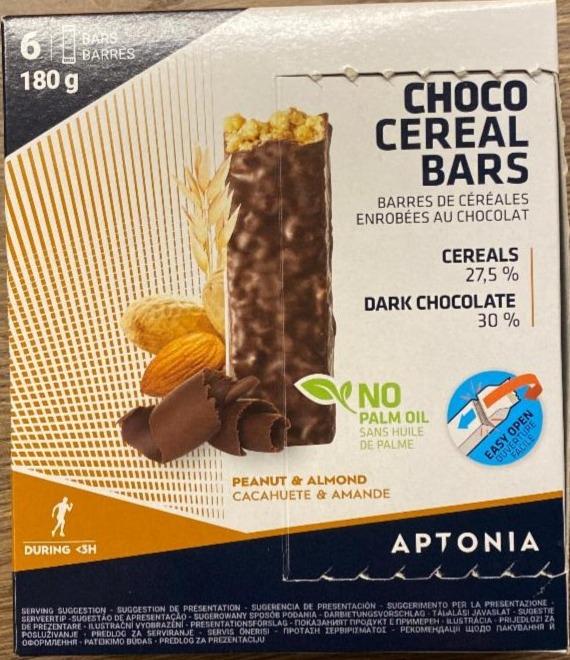 Fotografie - Choco Cereal Bars Peanut & Almond Aptonia