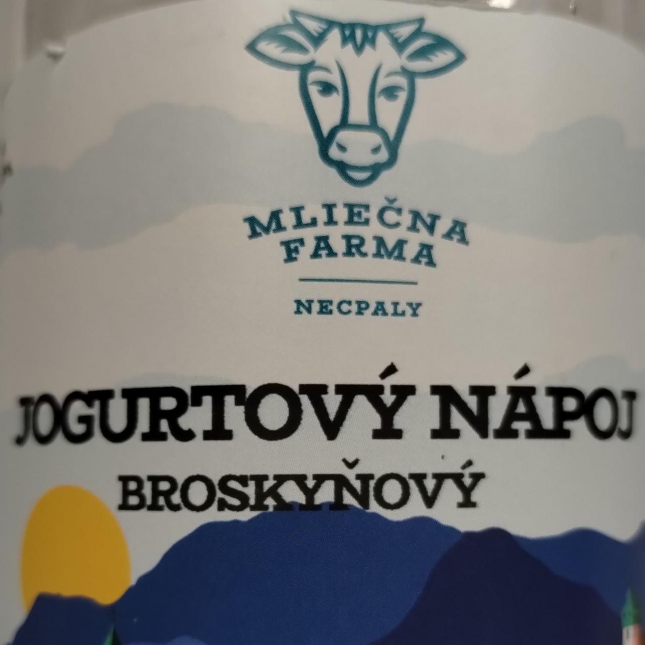 Fotografie - Jogurtový nápoj Broskyňový Mliečna farma Necpaly