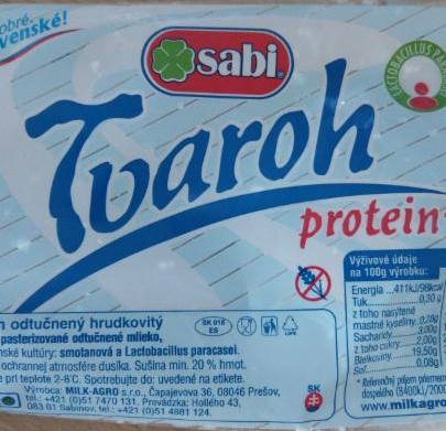Fotografie - Tvaroh protein Sabi