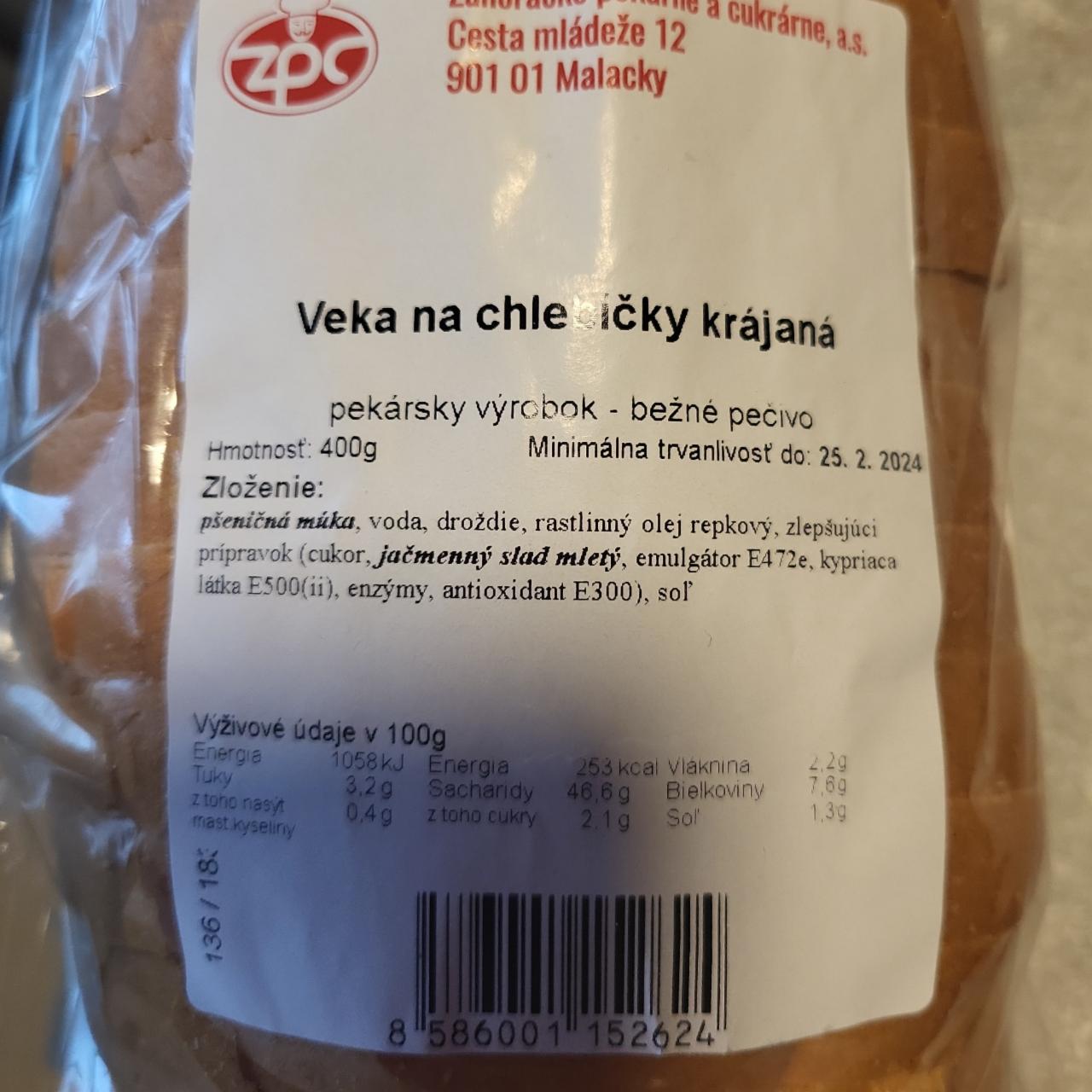 Fotografie - Veka na chlebíčky krájaná ZPC