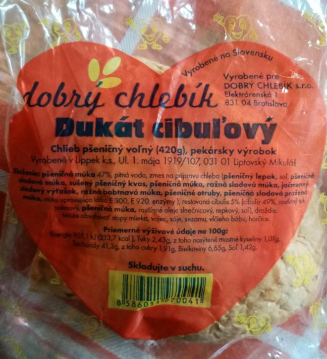 Fotografie - Dobrý chlebík Dukát cibuľový