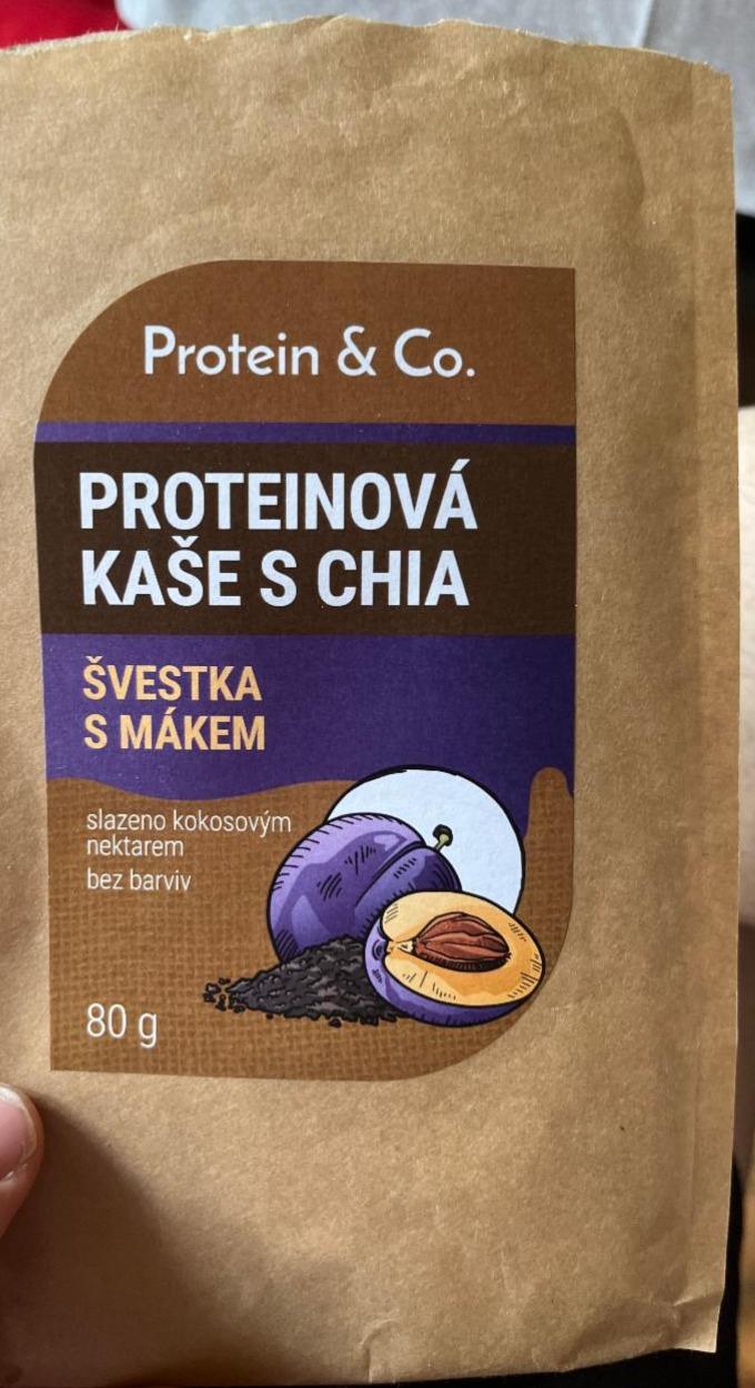 Fotografie - Proteinová kaše s chia švestka s mákem Protein & Co.