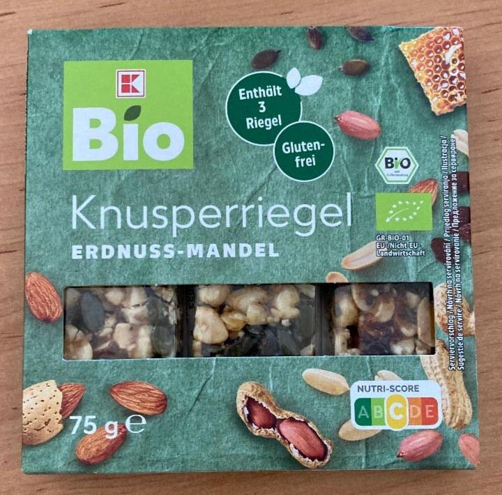 Fotografie - Knusperriegel Erdnuss-Mandel K-Bio