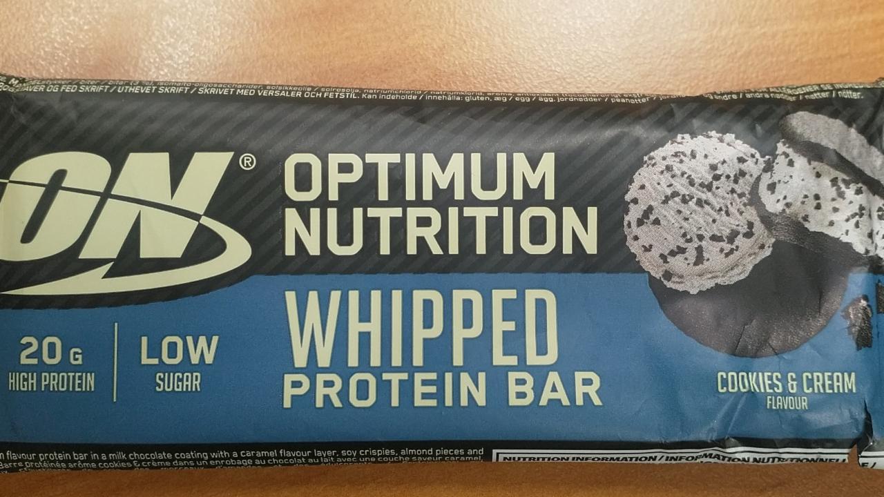 Fotografie - Whipped Protein Bar Cookies & Cream Optimum Nutrition