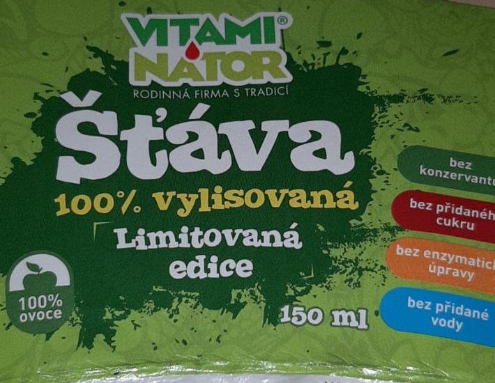 Fotografie - 85% jablko, 15% borůvka Šťáva 100% vylisovaná Vitaminátor