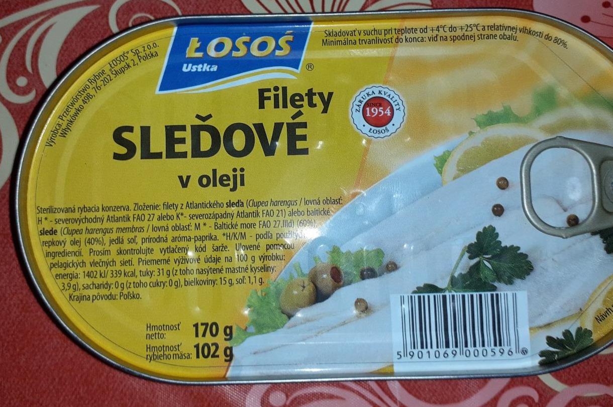 Fotografie - Filety sleďové v oleji Losos Ustka