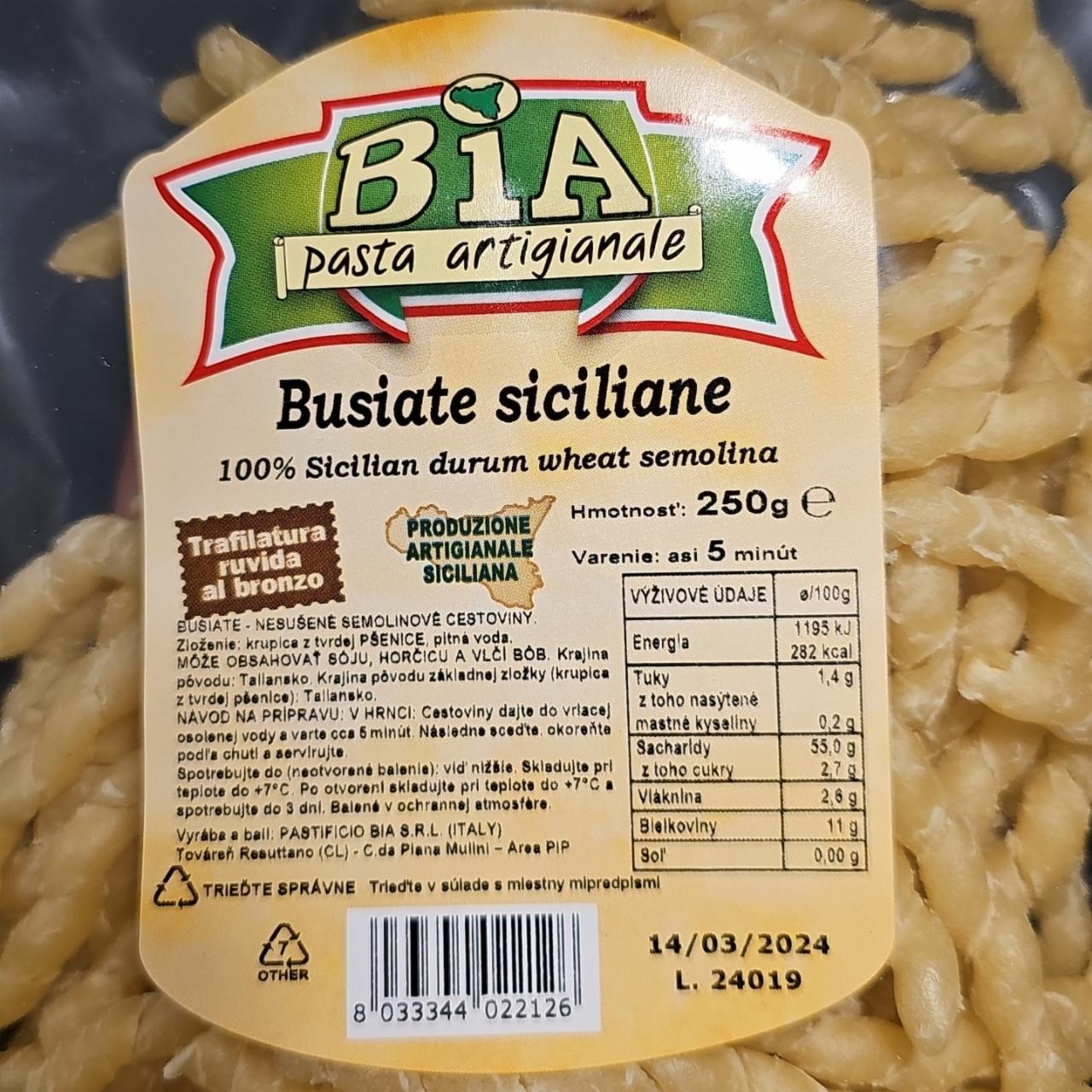 Fotografie - Busiate siciliane Bia