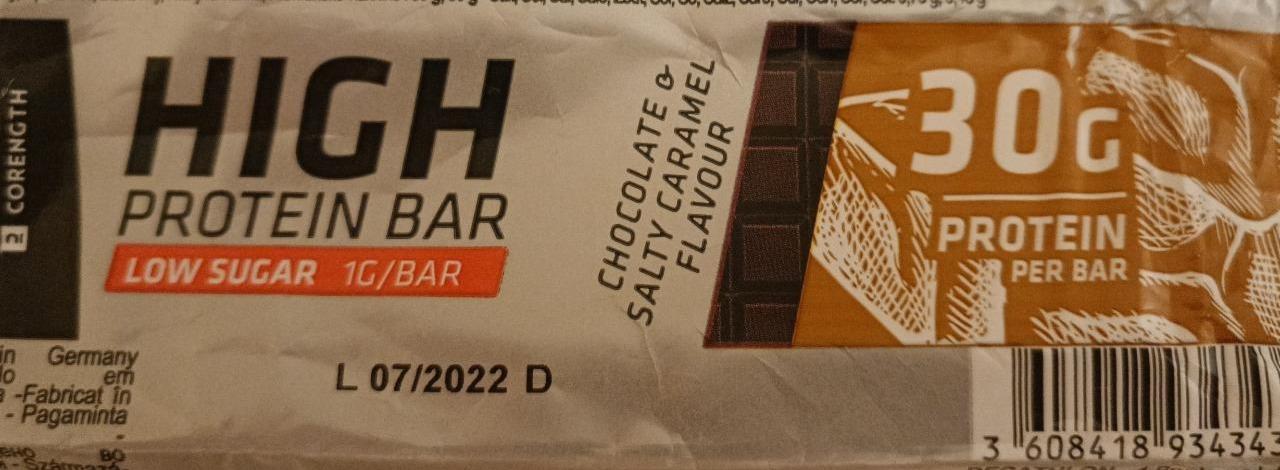Fotografie - High protein bar chocolate & salty caramel flavour Decathlon
