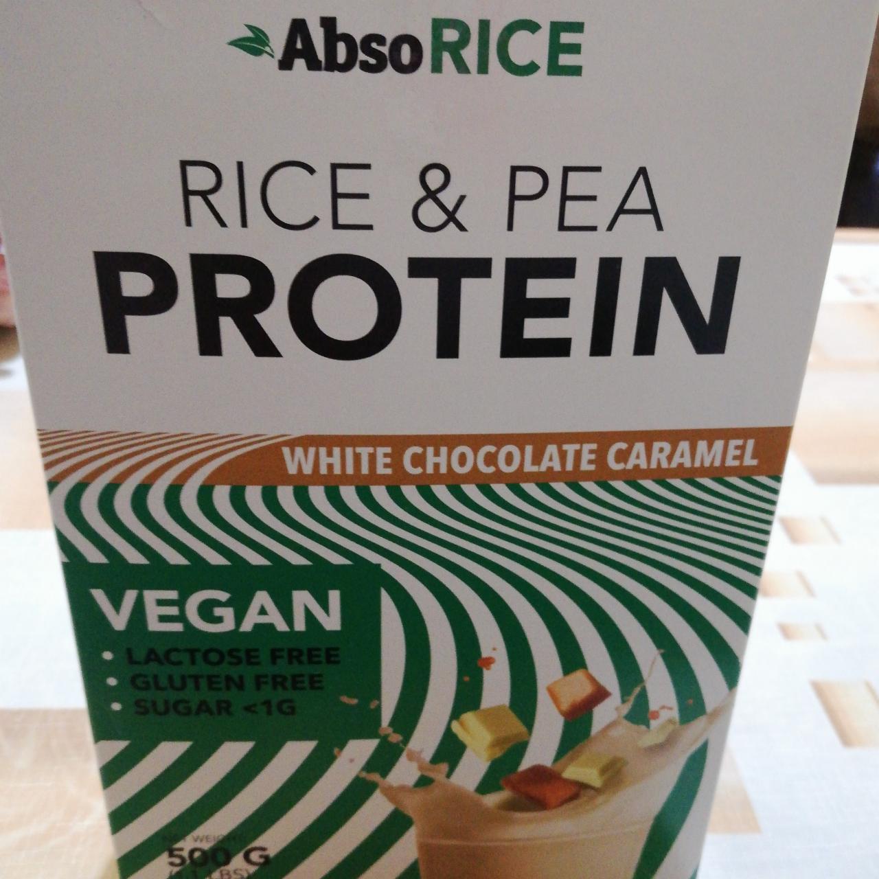 Fotografie - Rice & Pea Protein White chocolate caramel AbsoRice