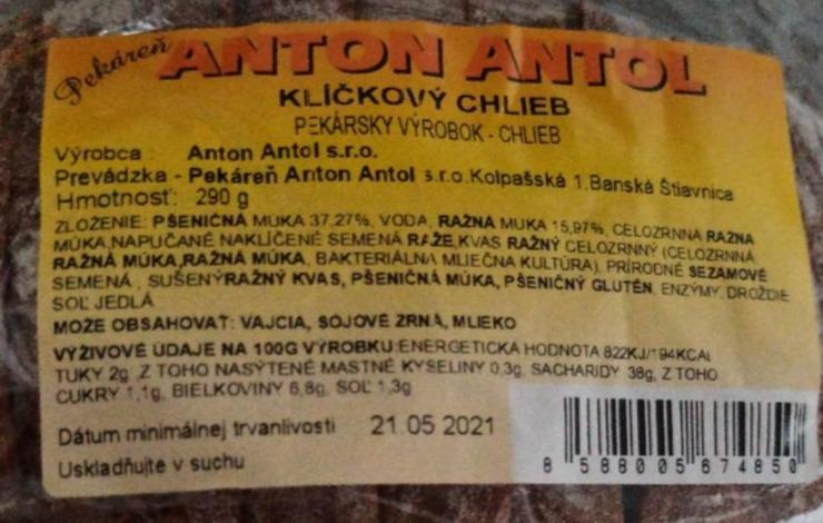 Fotografie - Klíčkový chlieb Anton Antol