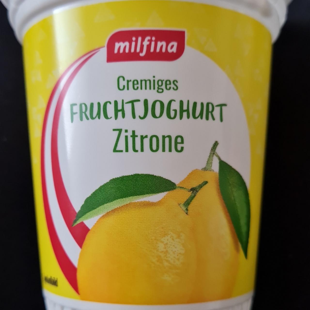 Fotografie - Cremiges Fruchtjoghurt Zitrone Milfina