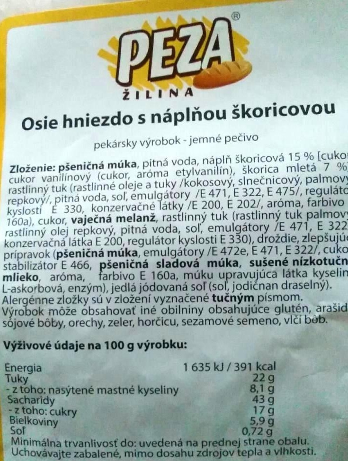 Fotografie - Osie hniezdo s náplňou škoricovou Peza Žilina