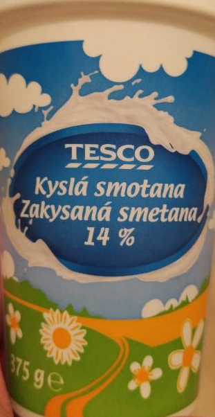 Fotografie - Kyslá smotana 14% Tesco