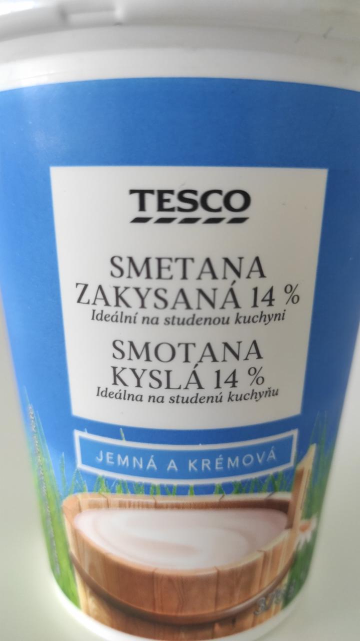 Fotografie - Kyslá smotana 14% Tesco