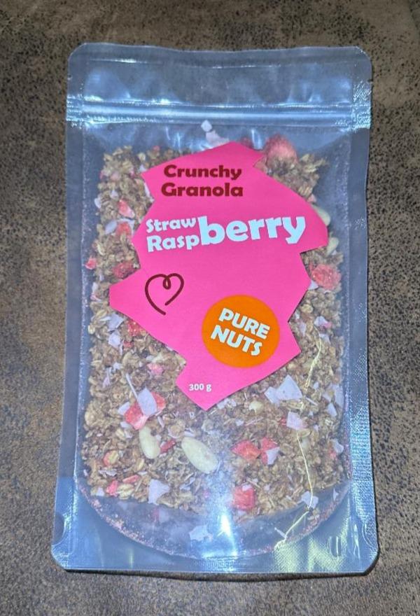 Fotografie - Crunchy Granola Straw Raspberry Pure Nuts