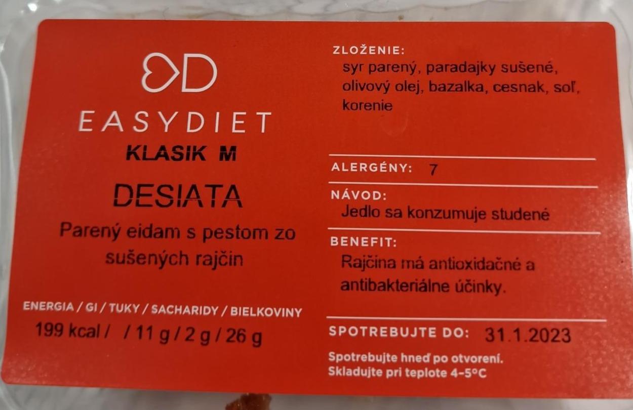 Fotografie - Parený eidam s pestom zo sušených rajčín EasyDiet