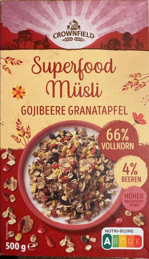 Fotografie - Superfood Müsli Gojibeere - Granatapfel Crownfield