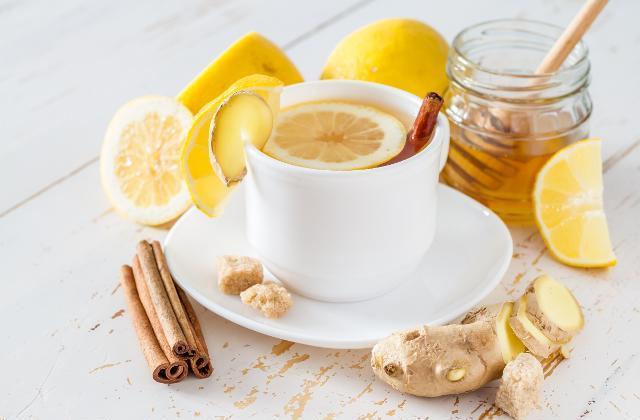 Fotografie - čaj zázvorový s citrónom a medom