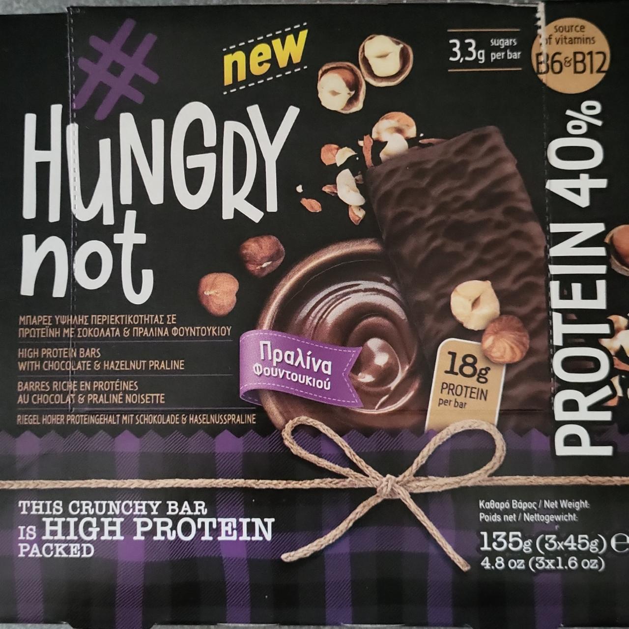 Fotografie - High protein bars with chocolate & hazelnut praline Hungry not