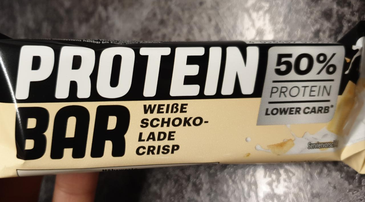 Fotografie - Protein Bar 50% Weiße Schokolade Crisp 
