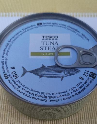 Fotografie - Tuna steak in olive oil Tesco