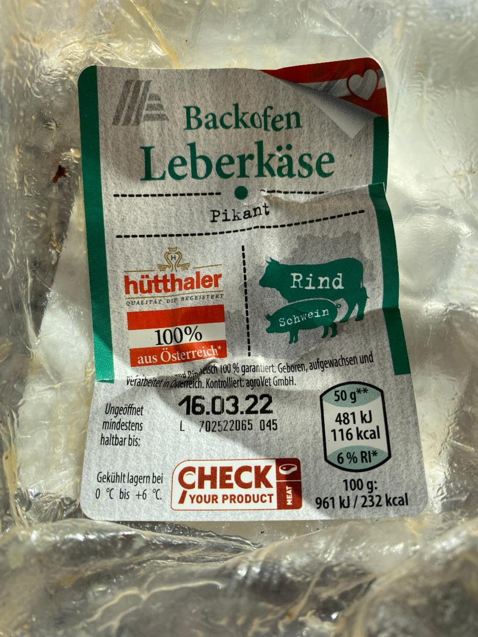 Fotografie - Backofen Leberkäse