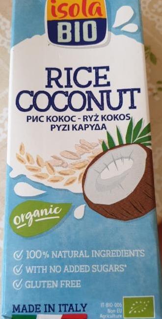Fotografie - Organic Rice & Coconut Drink Isola Bio