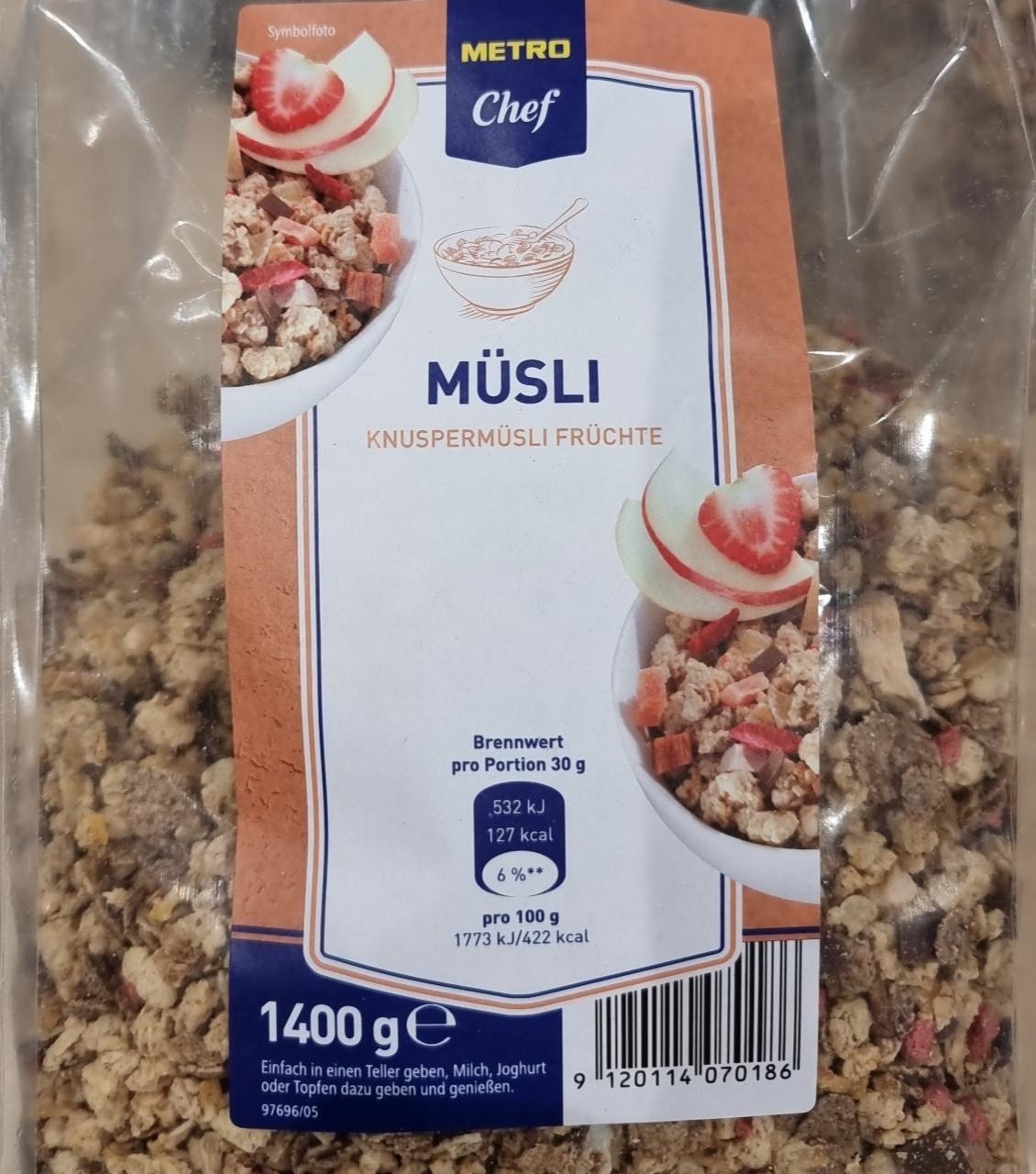 Fotografie - Müsli Knuspermüsli früchte Metro Chef