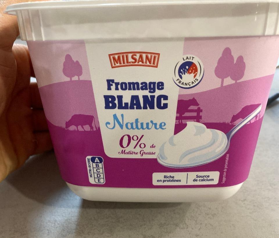 Fotografie - Fromage Blanc Nature 0% Milsani