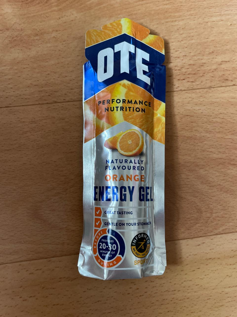 Fotografie - Energy gel Orange Ote