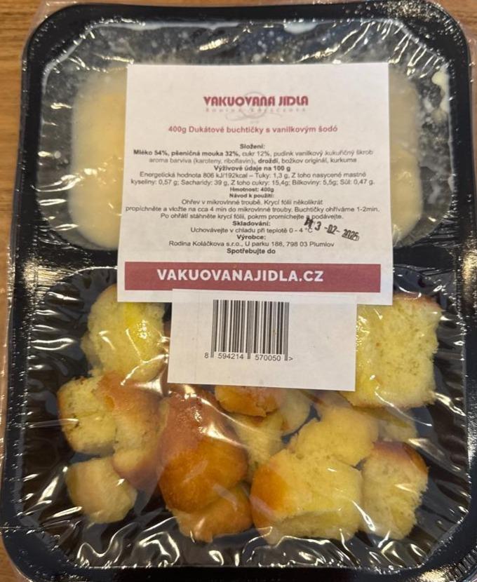 Fotografie - Dukátové buchtičky s vanilkovým šodó Vakuovaná jídla