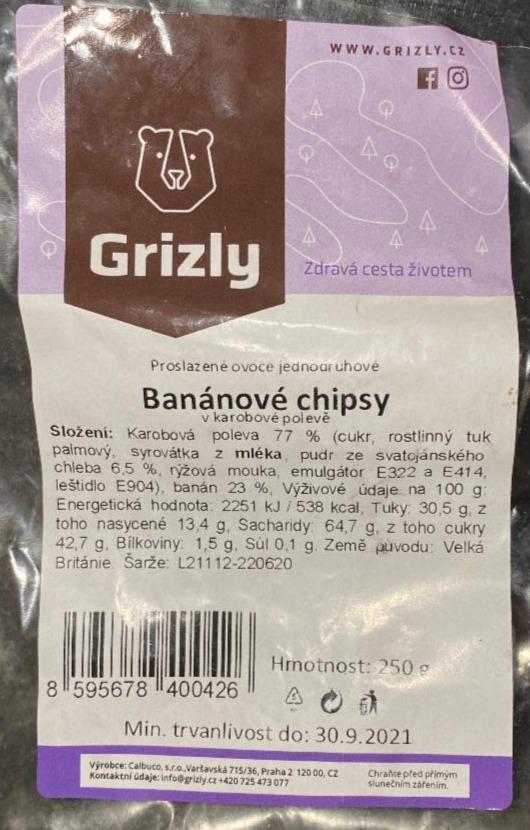 Fotografie - Banánové chipsy Grizly