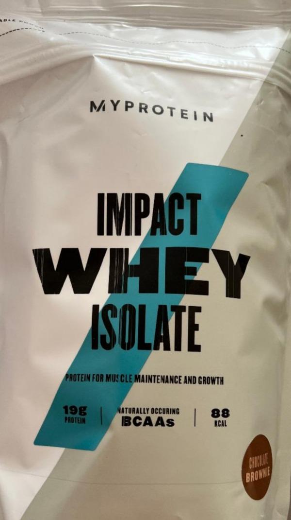 Fotografie - impact whey isolate chocolate Brownie MyProtein