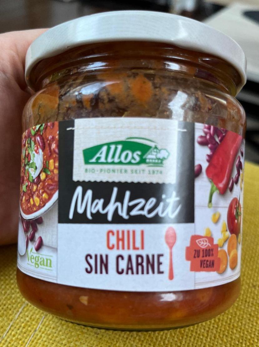 Fotografie - Bio Mahlzeit Chili Sin Carne Allos