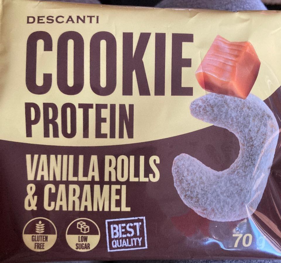 Fotografie - descanti cookie protein vanilla rolls & caramel