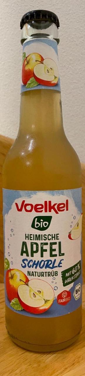 Fotografie - Voelkel Bio Heimische Apfel Schorle Naturtrüb mít 60% Direktsaft Voelkel