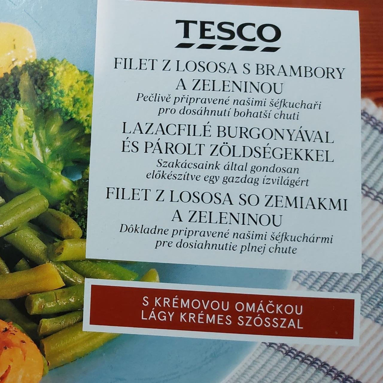 Fotografie - Filet z lososa so zemiakmi a zeleninou Tesco