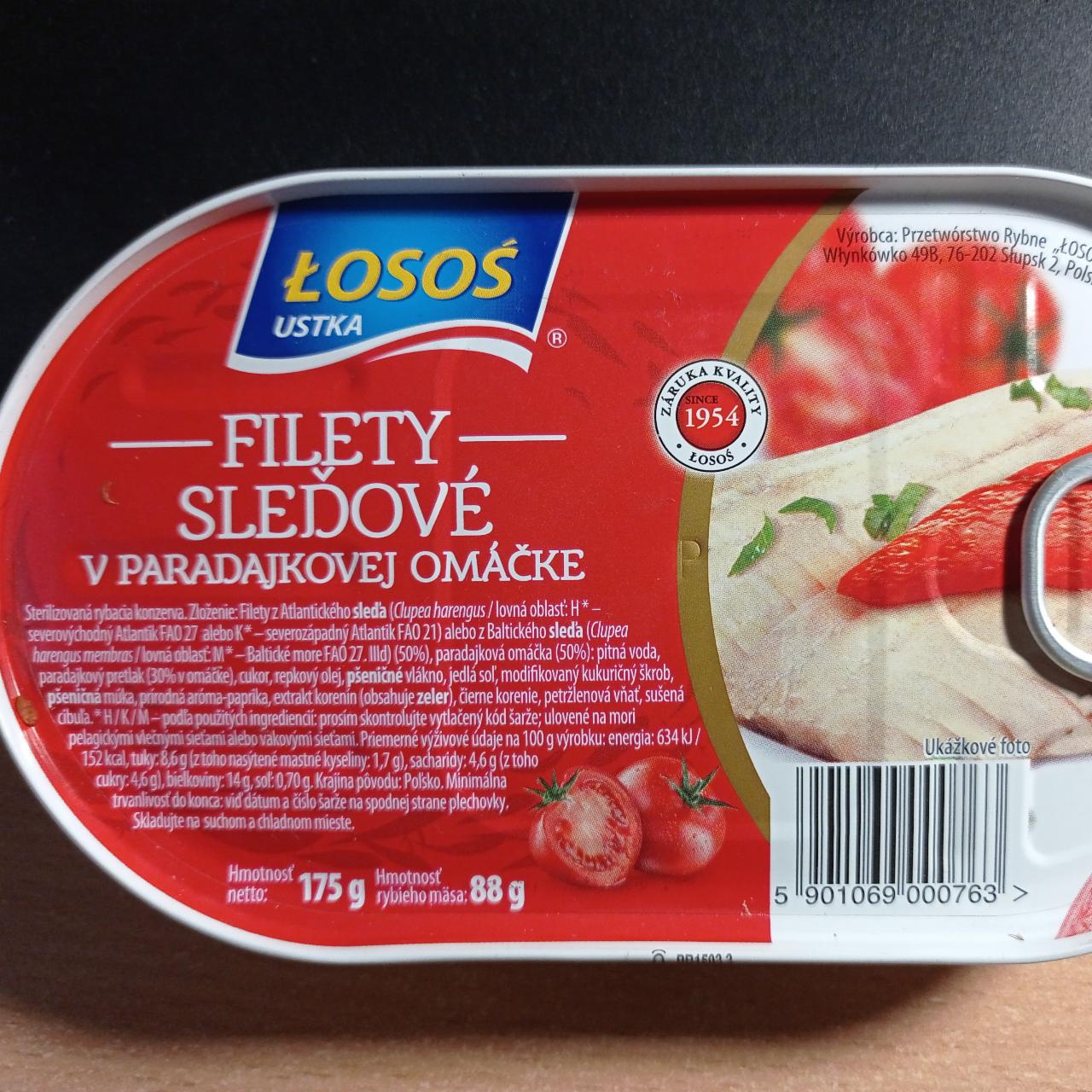 Fotografie - Filety sleďové v paradajkovej omáčke Losos Ustka