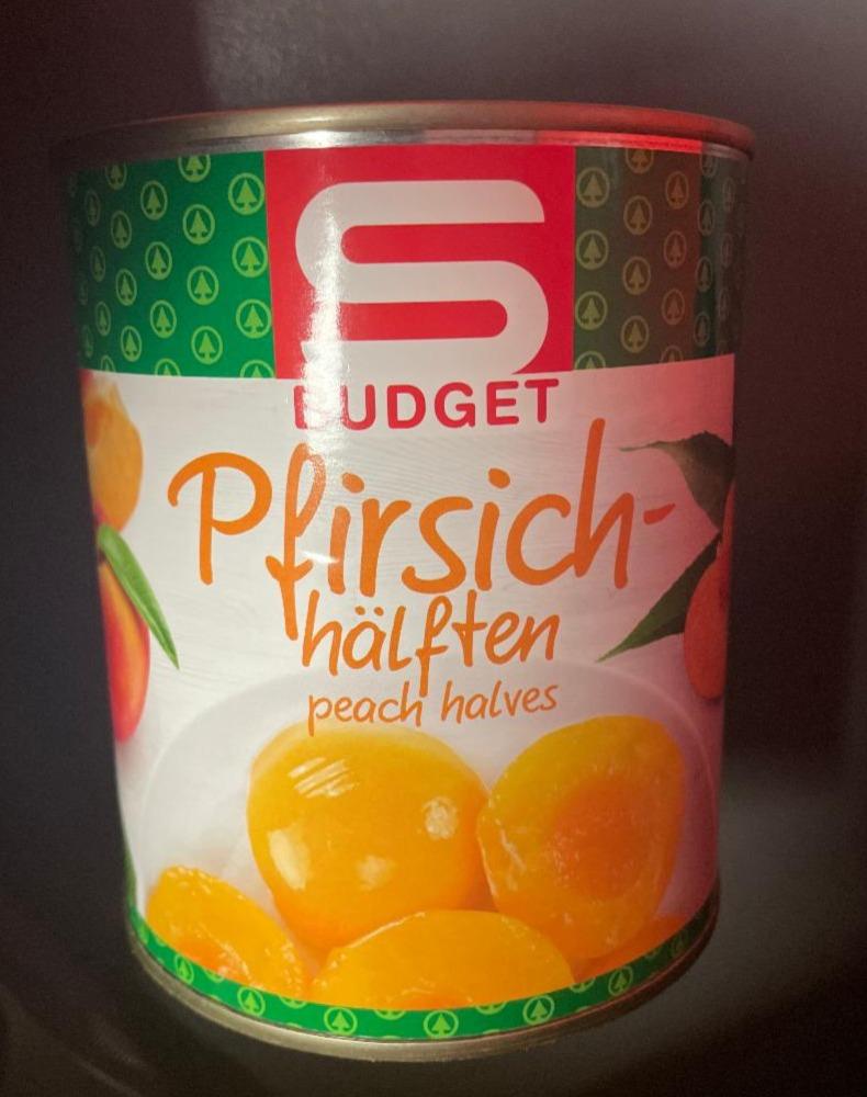 Fotografie - Pfirsich-hälften peach halves S Budget